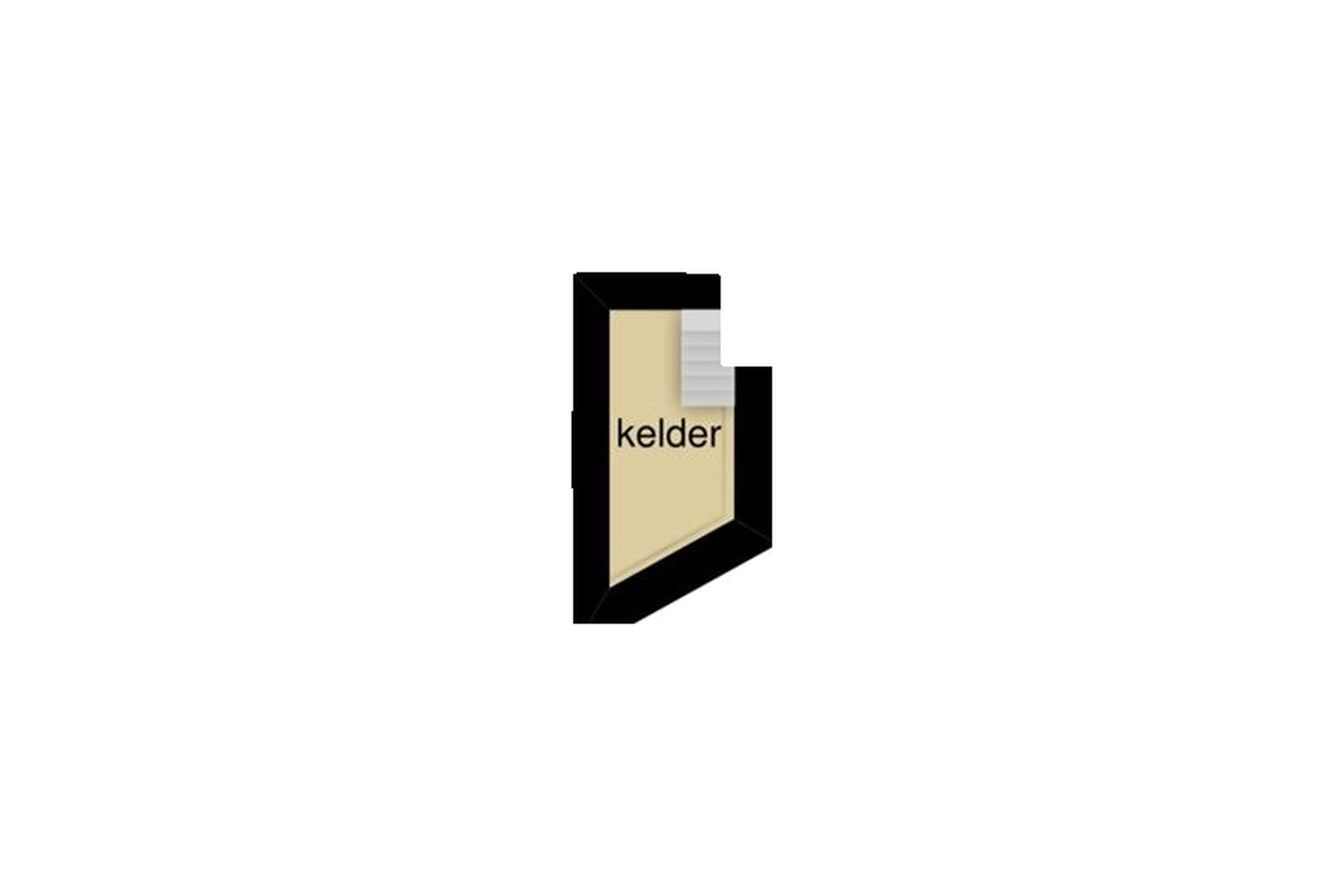 Kelder: indicatieve ruimtelijke weergave